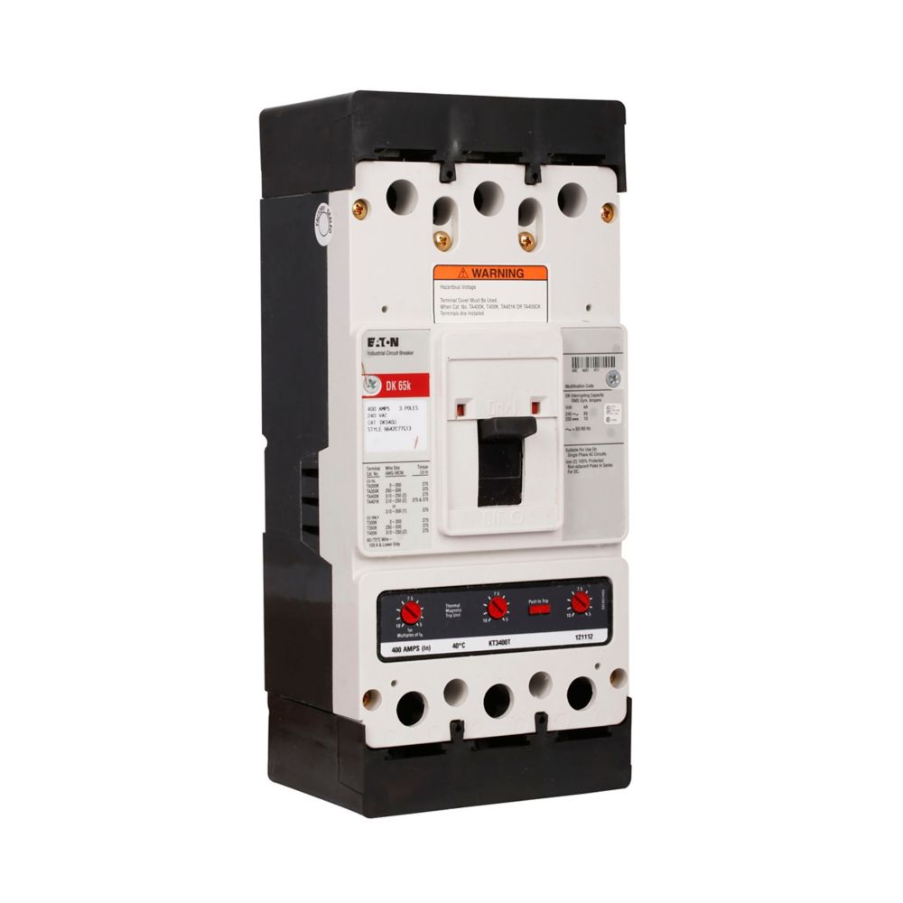 DK3400 -  Eaton Cutler-Hammer 400 Amp 3 Pole 240 Volt Molded Case Circuit Breakers