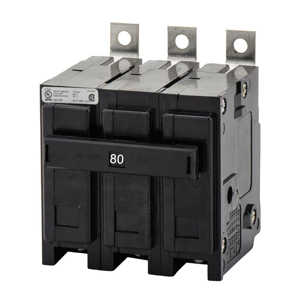 BAB3080H - Eaton Cutler-Hammer - Bolt-On 80 Amp 3 Pole 240 Volt Circuit Breaker