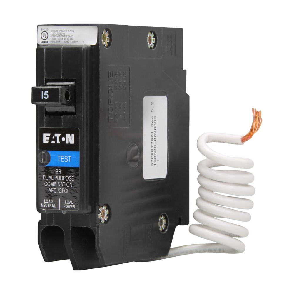 BRN115DF - Eaton Cutler-Hammer - Plug-In 15 Amp 240 Volt 1 Pole Molded Case Circuit Breaker
