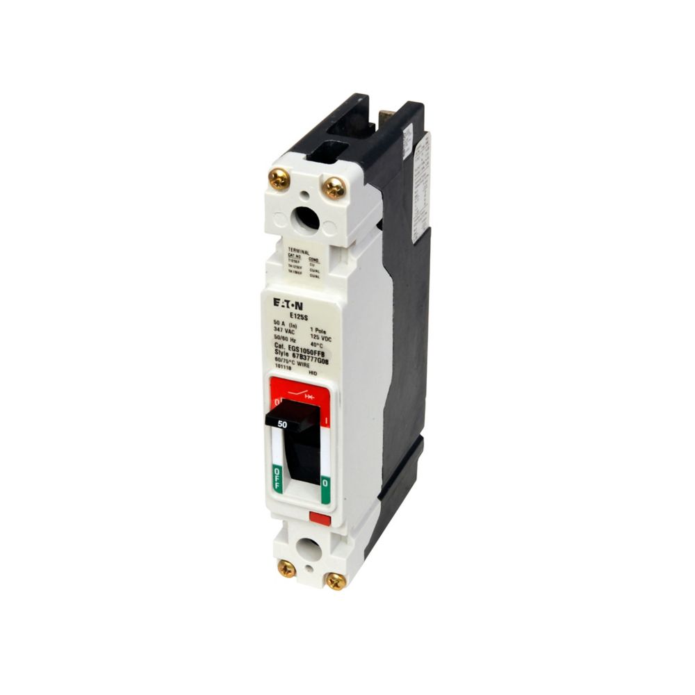 EGS1050FFB - Eaton Cutler-Hammer - 50 Amp 1 Pole 240 Volt Bolt-On Molded Case Circuit Breakers