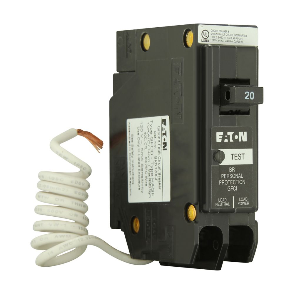 BRN120GF - Eaton Cutler-Hammer - Plug-In 20 Amp 240 Volt 1 Pole Molded Case Circuit Breaker