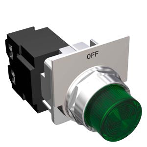 49SPL0AGF - Siemens 120V Green Pilot Light OFF with Auxiliary Contact