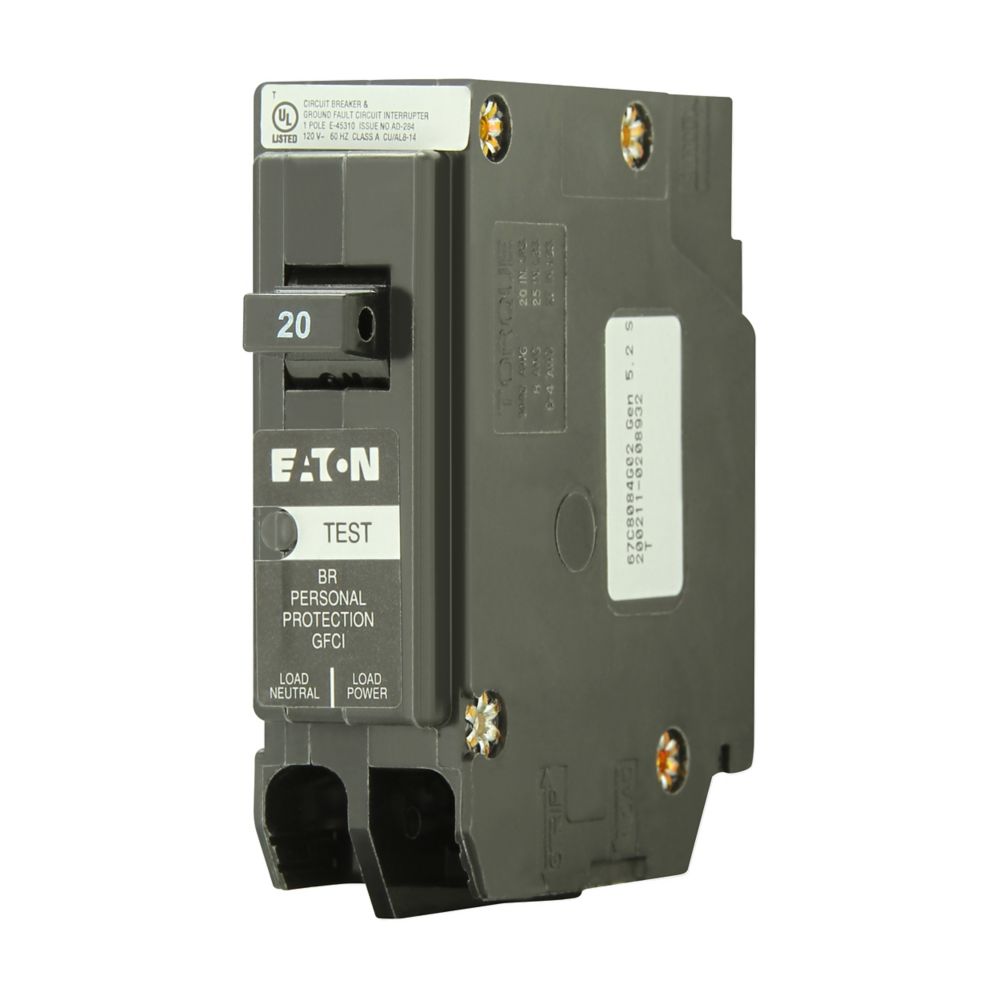 BRN120GF - Eaton Cutler-Hammer - Plug-In 20 Amp 240 Volt 1 Pole Molded Case Circuit Breaker