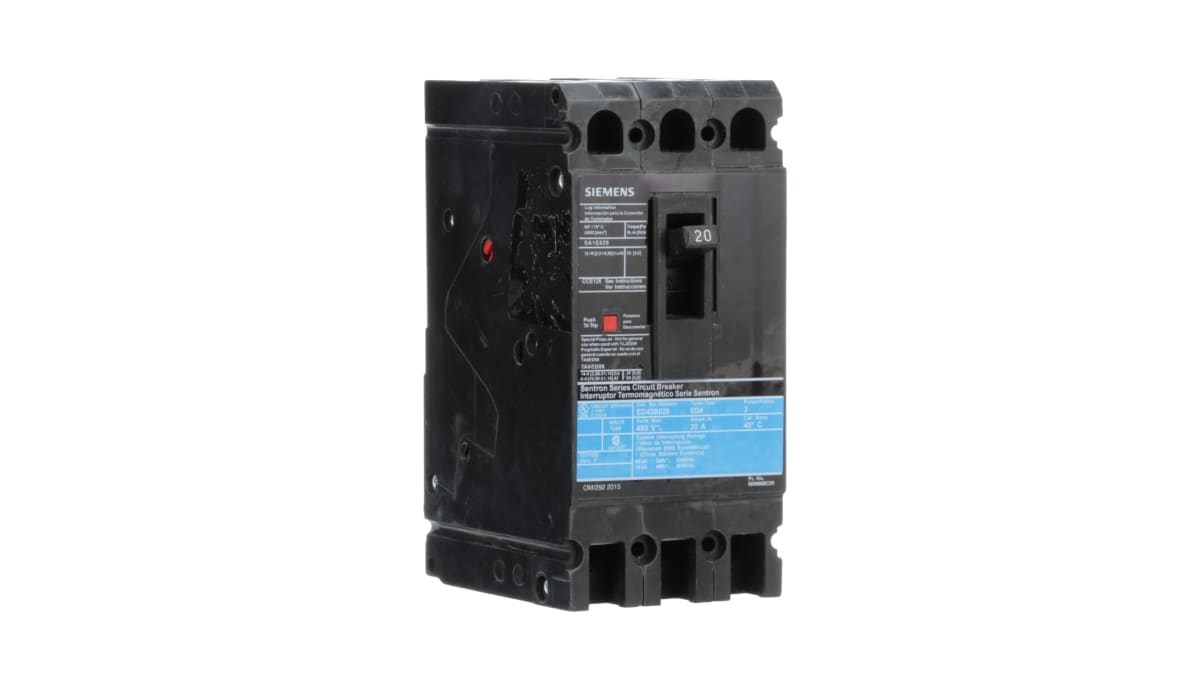 ED43B020L - Siemens 480VAC 3-Pole 20A ED Frame 18kA Circuit Breaker