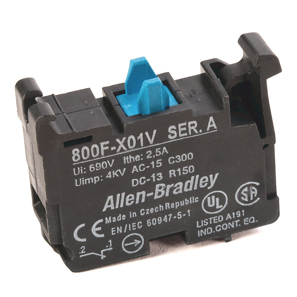 800FX01V - Allen-Bradley - 22mm Contact Block 800F PB