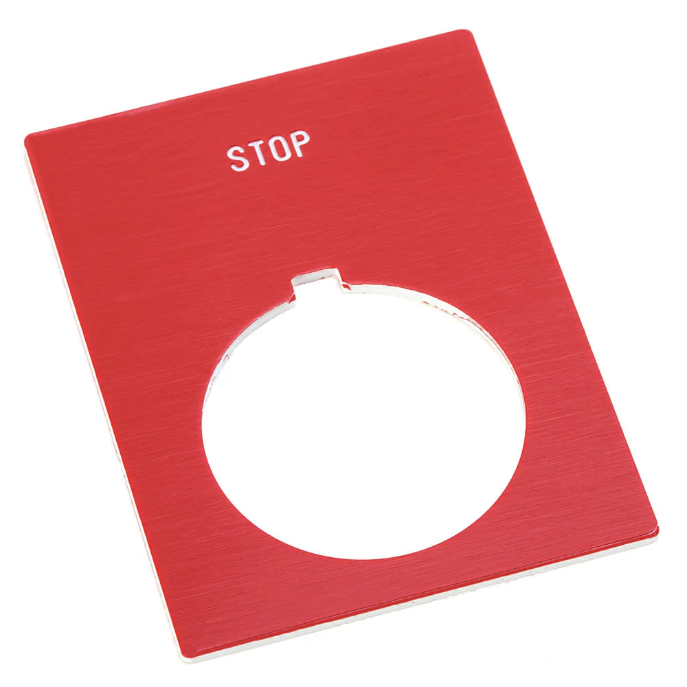 800HW371 - Allen-Bradley - 30mm 800H STOP Red Legend Plate