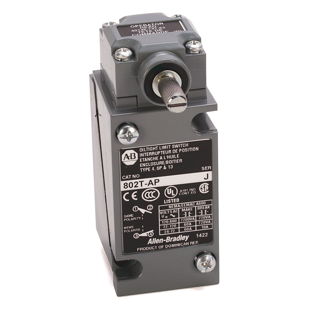 802TAP1 - Allen-Bradley - Metal Plug-In Oiltight Limit Switch