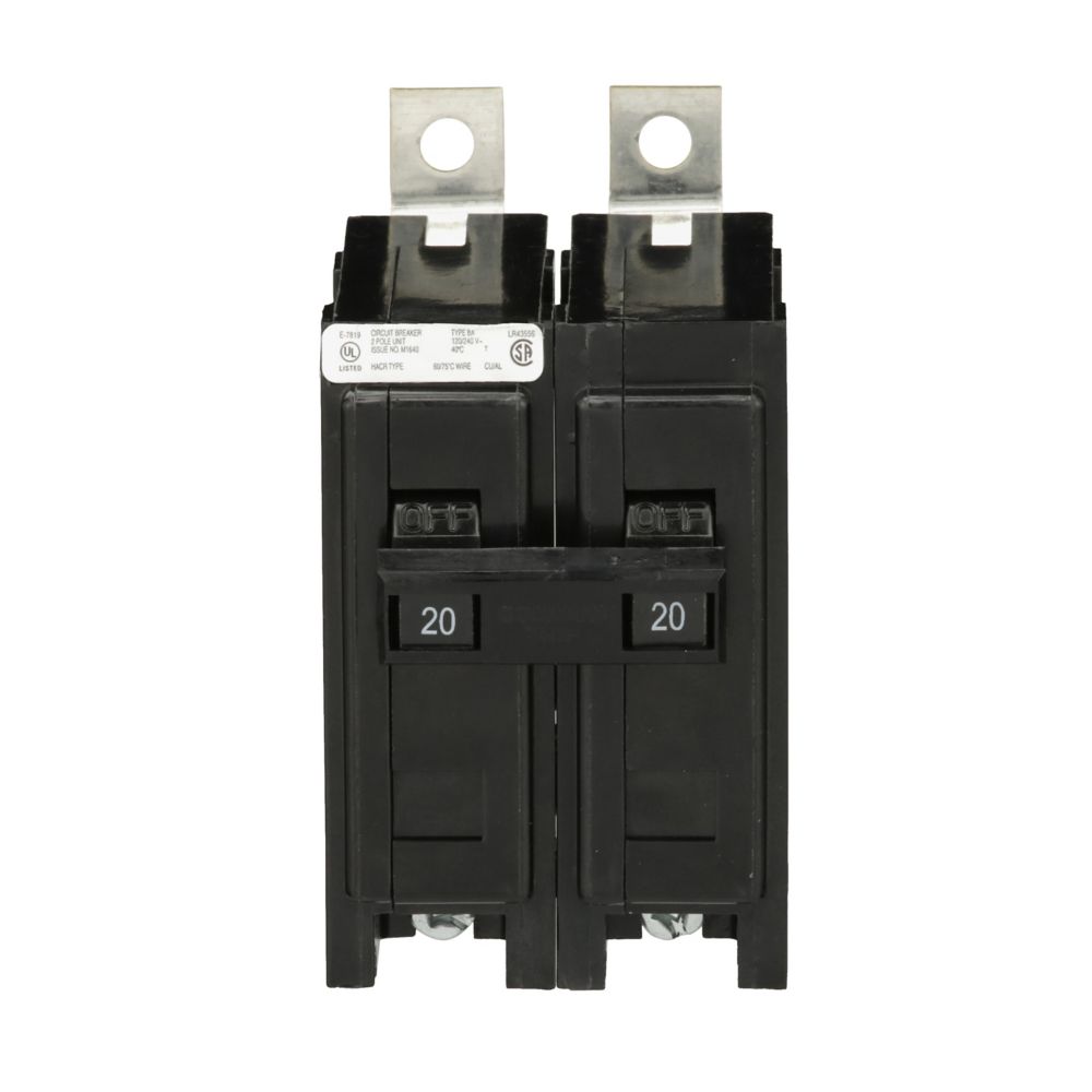 BAB2020 - Eaton Cutler-Hammer - Bolt-On 20 Amp 2 Pole 240 Volt 20 Amp Circuit Breaker
