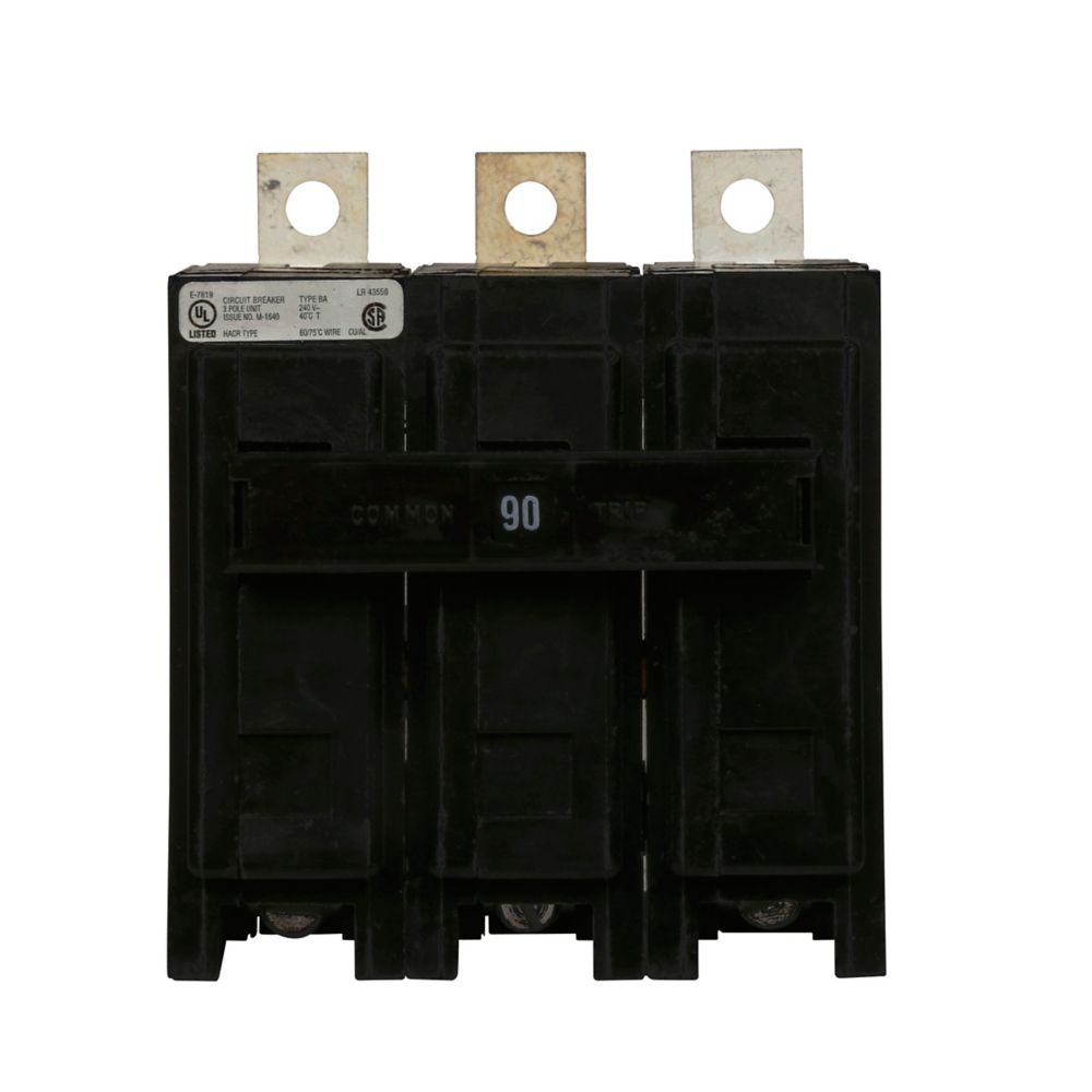 BAB3090H - Eaton Cutler Hammer - 90A 240 V Three-Pole BAB Thermal Magnetic Circuit Breaker