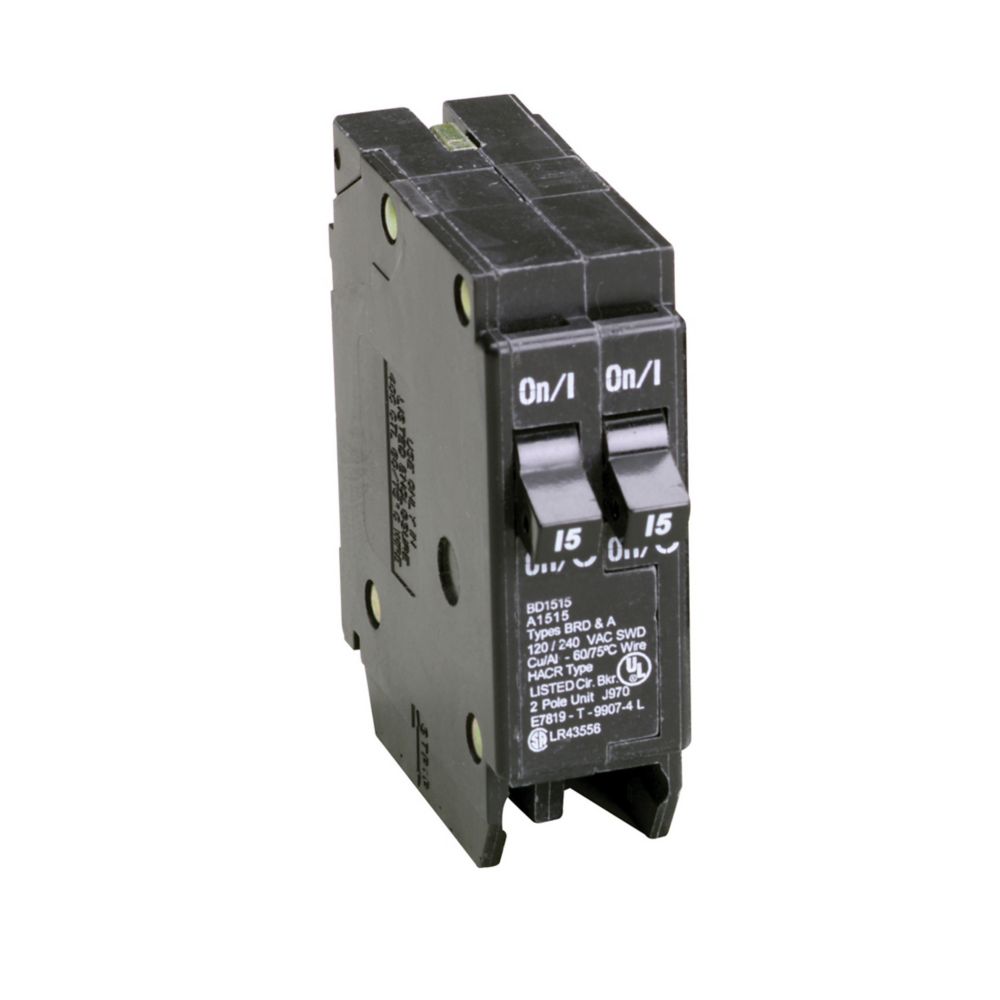 BD1515 - Eaton Cutler Hammer - 15-15 A 120V Single-Pole BR Thermal Magnetic Circuit Breaker