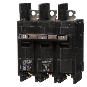 BQ3B025 - Siemens - 25 Amp 3-Pole 240 Volt Circuit Breakers