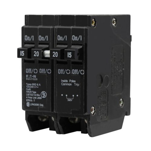 BQC215220 - Eaton - 1" 120/240V Four-Pole Type Bqc Ctl Plug-On Circuit Breakers