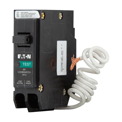 BRN115AF - Eaton - 15 Amp 120 Volt Single-Pole Afci Circuit Breaker Type Br Plug-On
