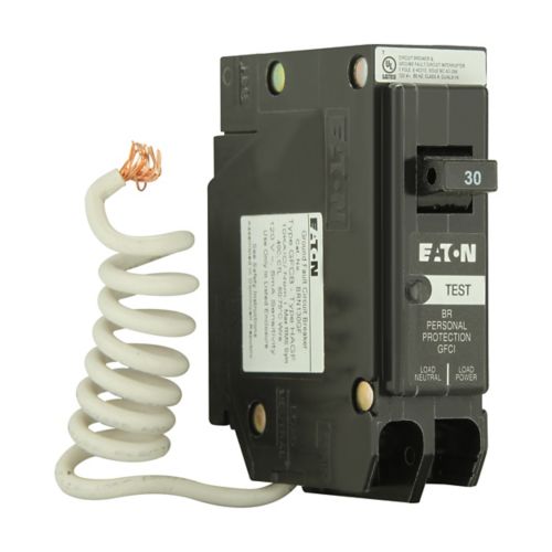BRN130GF - Eaton - 30 A 120/240 V Single-Pole Plug-In Ground Fault Circuit Breakers