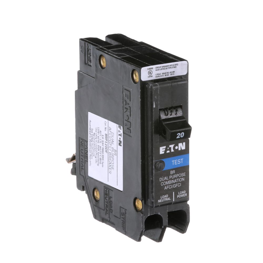 BRP120DF -  Eaton Cutler Hammer - 20A 1 Pole Br Thermal Magnetic Circuit Breakers