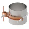 GAR3906 - Burndy - 6" Pipe 3/8" Stud Galvanized Steel Hardware Mechanical Grounding Connector