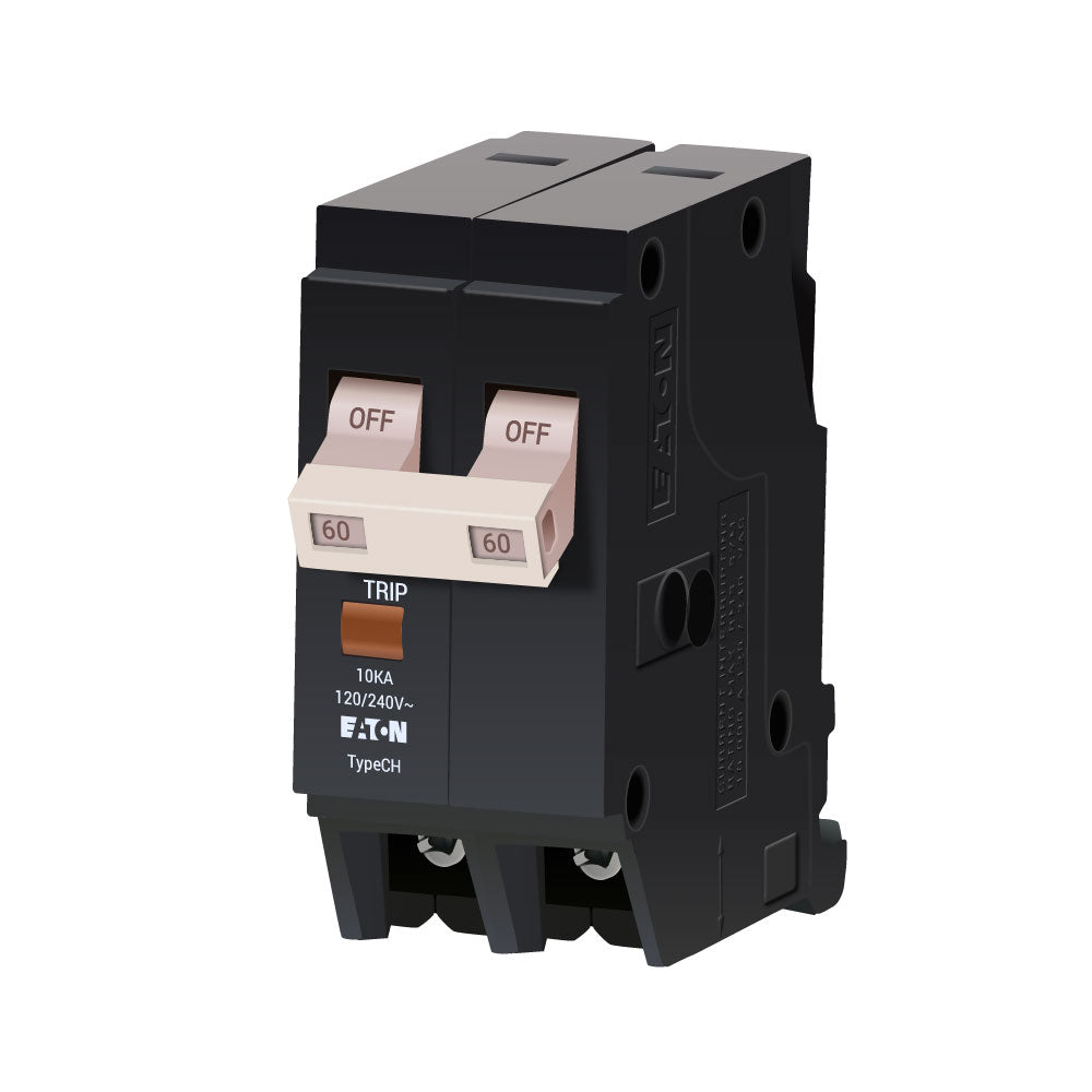 CH260 - Eaton Cutler-Hammer - Plug-In 60 Amp 240 Volt 2 Pole Circuit Breaker