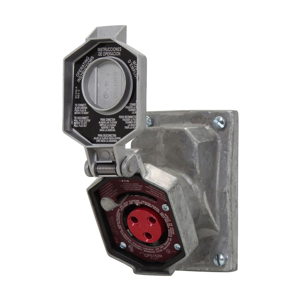 CPS732R - Eaton Crouse-Hinds Series - 7A/30A 3-Wire Four-Pole Copper-Free Aluminum Arktite CPS Receptacle