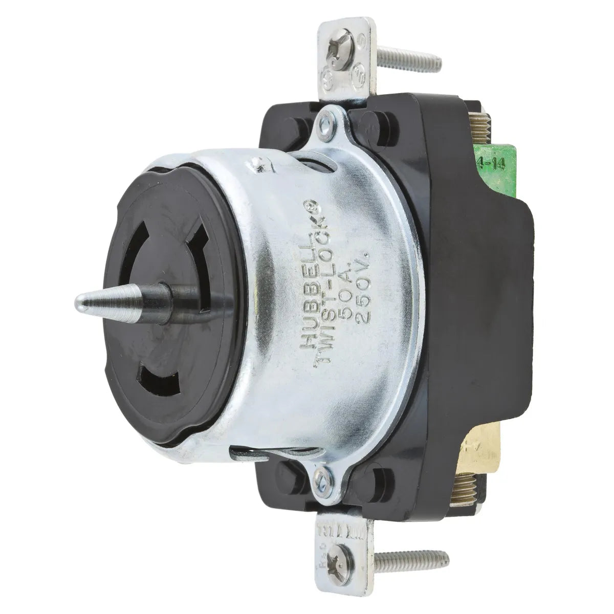 CS8269 - Hubbell Wiring Device-Kellems - 50A 3-Phase 250V 2-Pole 3-Wire Grounding Twist-Lock Receptacle