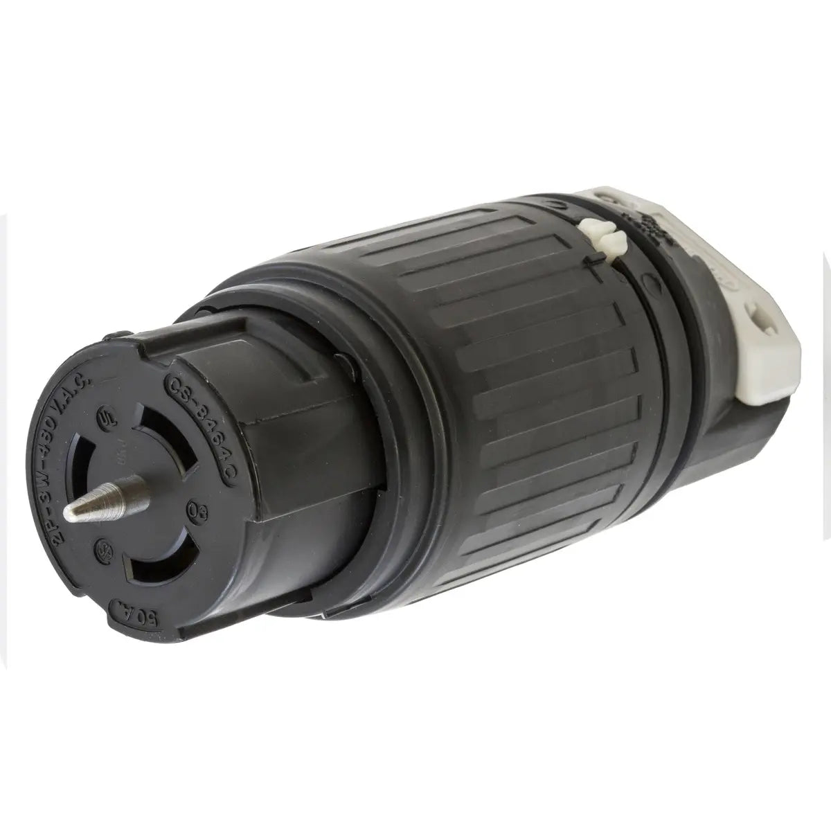CS8464C - Hubbell Wiring Device-Kellems - 50A 480V AC 2‑Pole 3‑Wire Grounding Twist‑Lock Female Connector Body