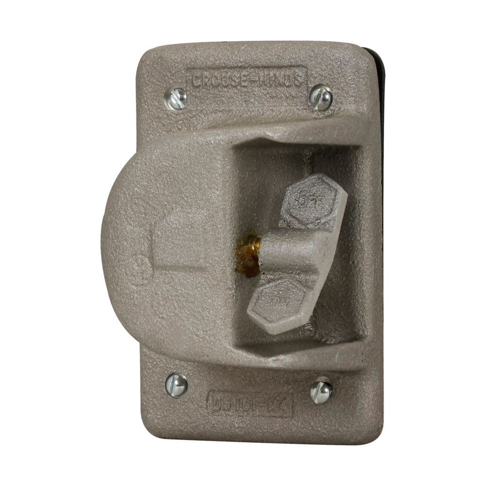 DS181 - Eaton Crouse-Hinds Series - Copper-Free Aluminum Single-Gang DS Raintight Snap Switch Cover