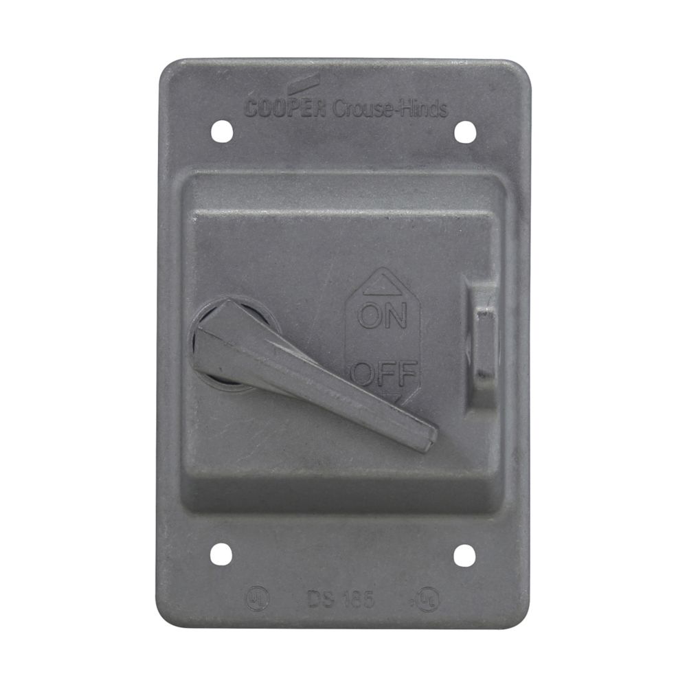 DS185 - Eaton Crouse-Hinds Series - Die Cast Aluminum Single-Gang DS Raintight Snap Switch Cover