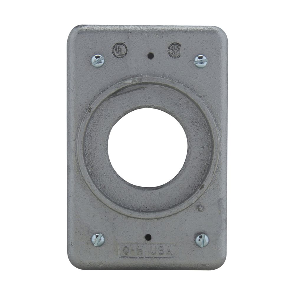 DS21G - Eaton Crouse-Hinds Series - Feraloy Iron Alloy Single-Gang DS Grounding Receptacle Cover