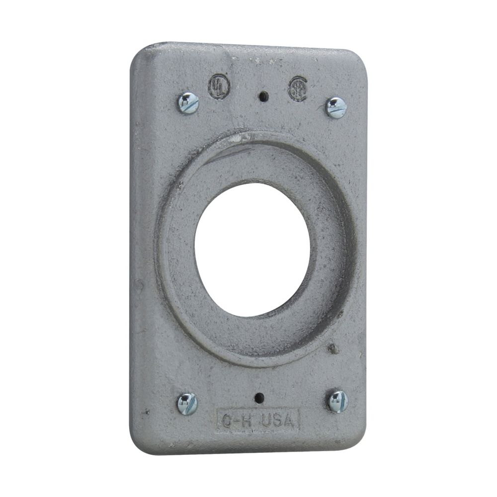DS21G - Eaton Crouse-Hinds Series - Feraloy Iron Alloy Single-Gang DS Grounding Receptacle Cover