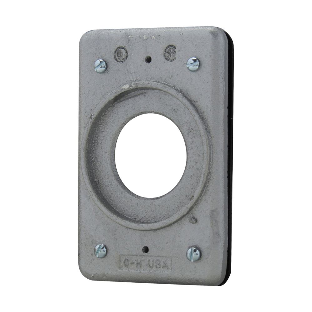 DS21G - Eaton Crouse-Hinds Series - Feraloy Iron Alloy Single-Gang DS Grounding Receptacle Cover