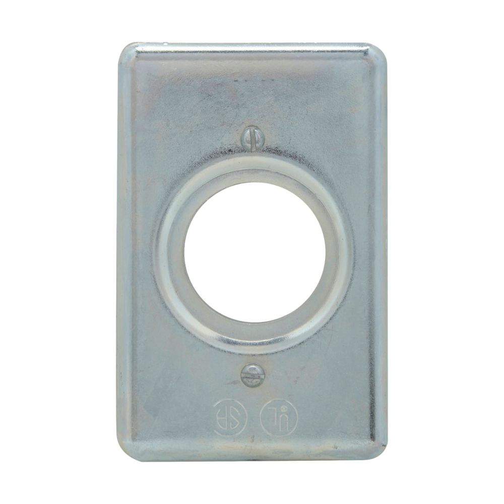 DS21SA - Eaton Crouse-Hinds Series - Sheet Aluminum Surface Mount Single-Gang DS Grounding Receptacle Cover