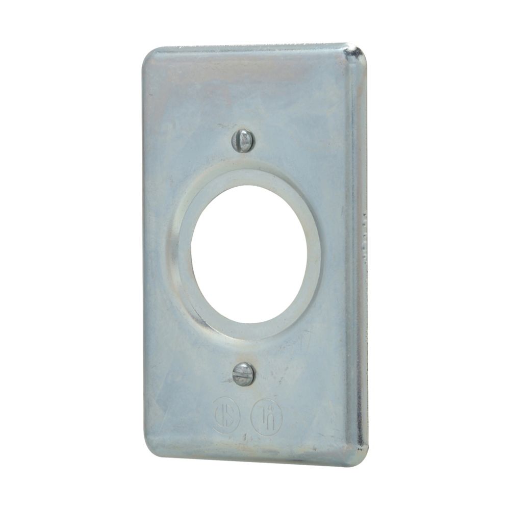 DS21SA - Eaton Crouse-Hinds Series - Sheet Aluminum Surface Mount Single-Gang DS Grounding Receptacle Cover