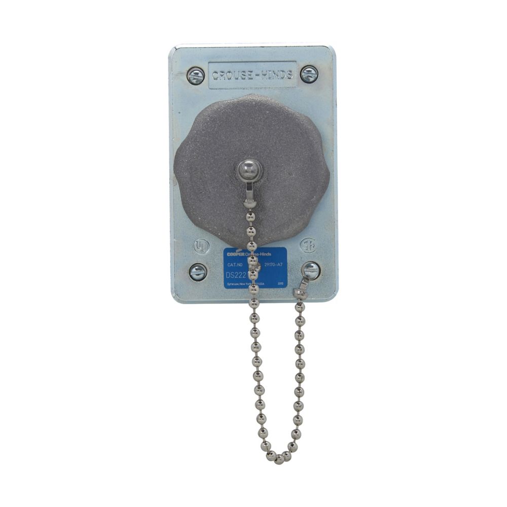 DS222 - Eaton Crouse-Hinds Series - 20A 2-Wire 3-Pole Feraloy Iron Alloy DS Receptacle Housing