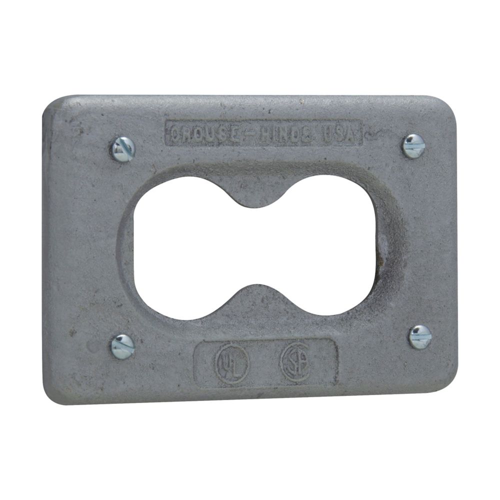 DS23G - Eaton Crouse-Hinds Series - Feraloy Iron Alloy Single-Gang DS Duplex Receptacle Cover