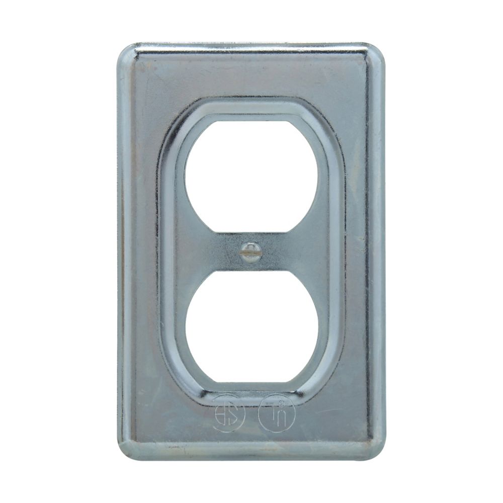 DS23SA - Eaton Crouse-Hinds Series - Sheet Aluminum Surface Mount Single-Gang DS Duplex Receptacle Cover