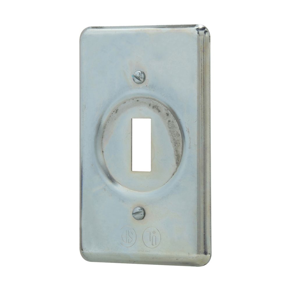 DS32SA - Eaton Crouse-Hinds Series - Sheet Aluminum Surface Mount Single-Gang DS Snap or Toggle Switch Cover