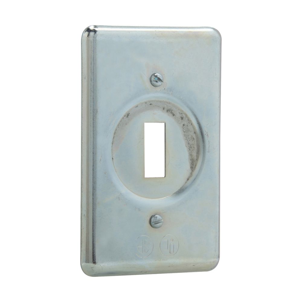 DS32SA - Eaton Crouse-Hinds Series - Sheet Aluminum Surface Mount Single-Gang DS Snap or Toggle Switch Cover