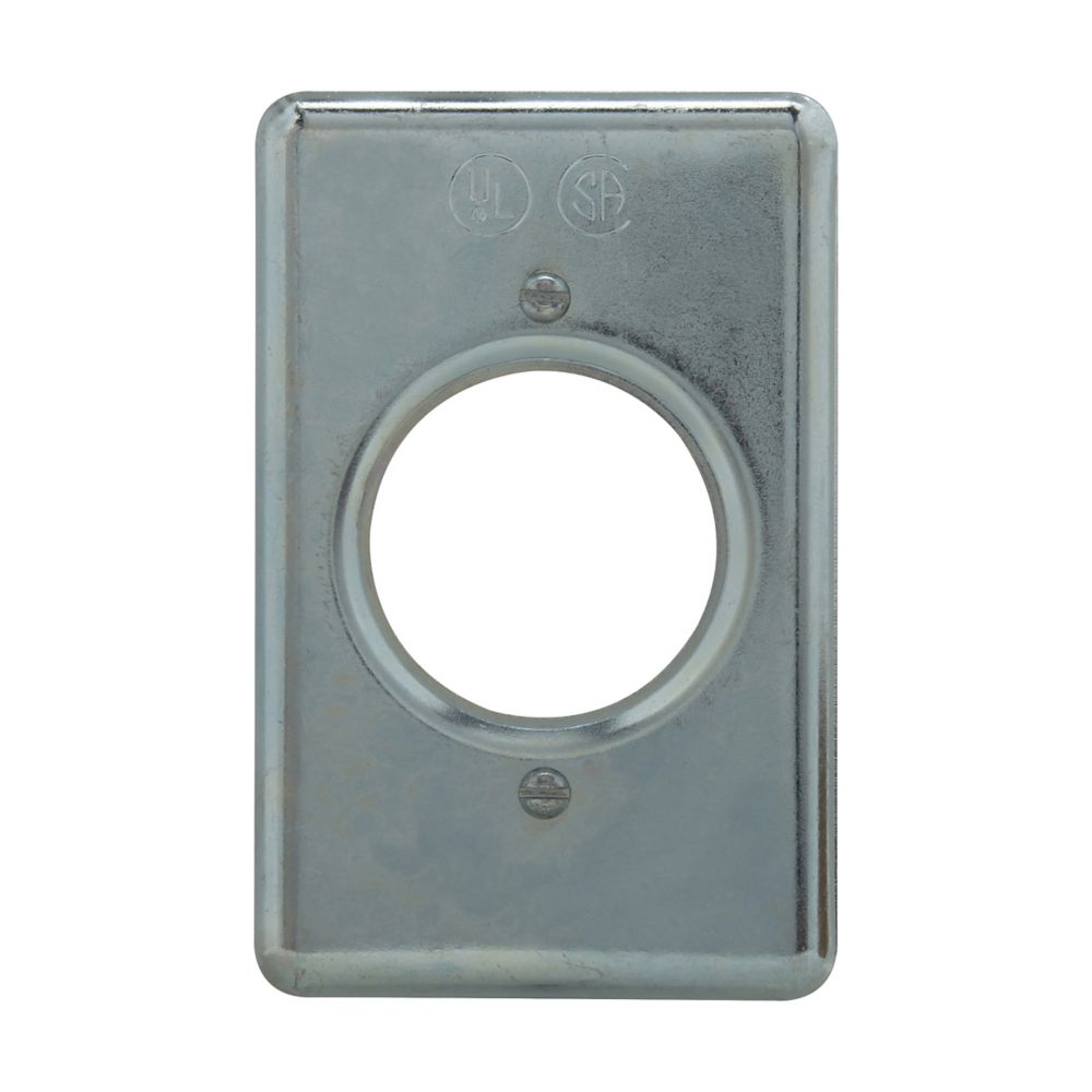 DS35 - Eaton Crouse-Hinds Series - 1-5/8" Sheet Steel Surface Mount Single-Gang DS Receptacle Cover