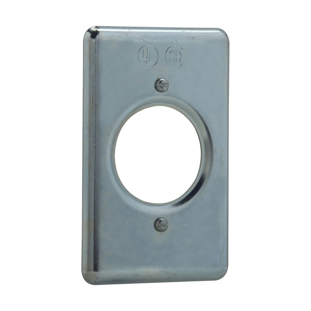 DS35 - Eaton Crouse-Hinds Series - 1-5/8" Sheet Steel Surface Mount Single-Gang DS Receptacle Cover