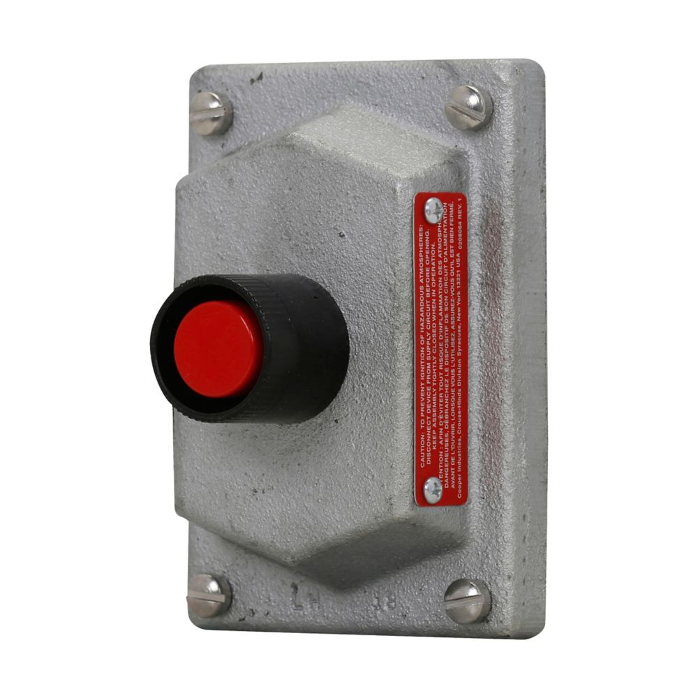 DS429S153 - Eaton Crouse-Hinds Series - Feraloy Iron Alloy Single Pushbutton Flexstation DS Cover