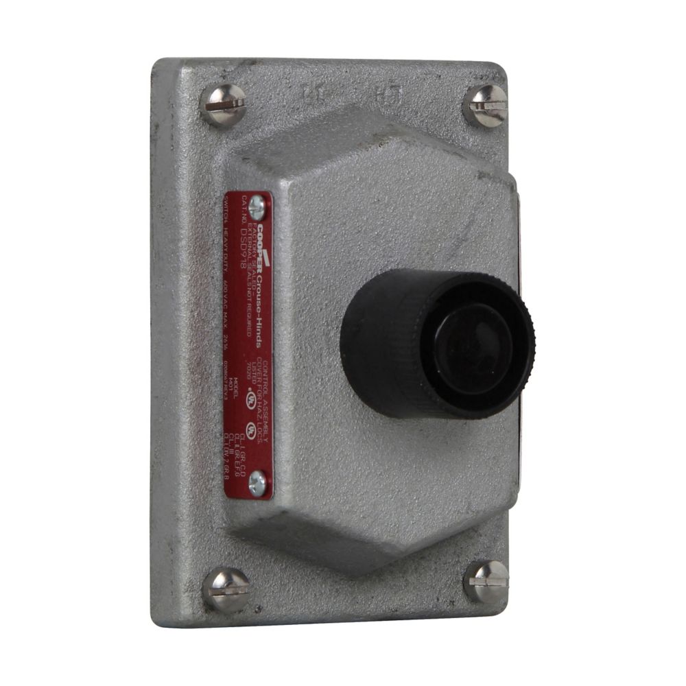 DSD918 - Eaton Crouse-Hinds Series - 10A 600 VAC DSD Front Operated Pushbutton Cover and Device Sub-Assembly