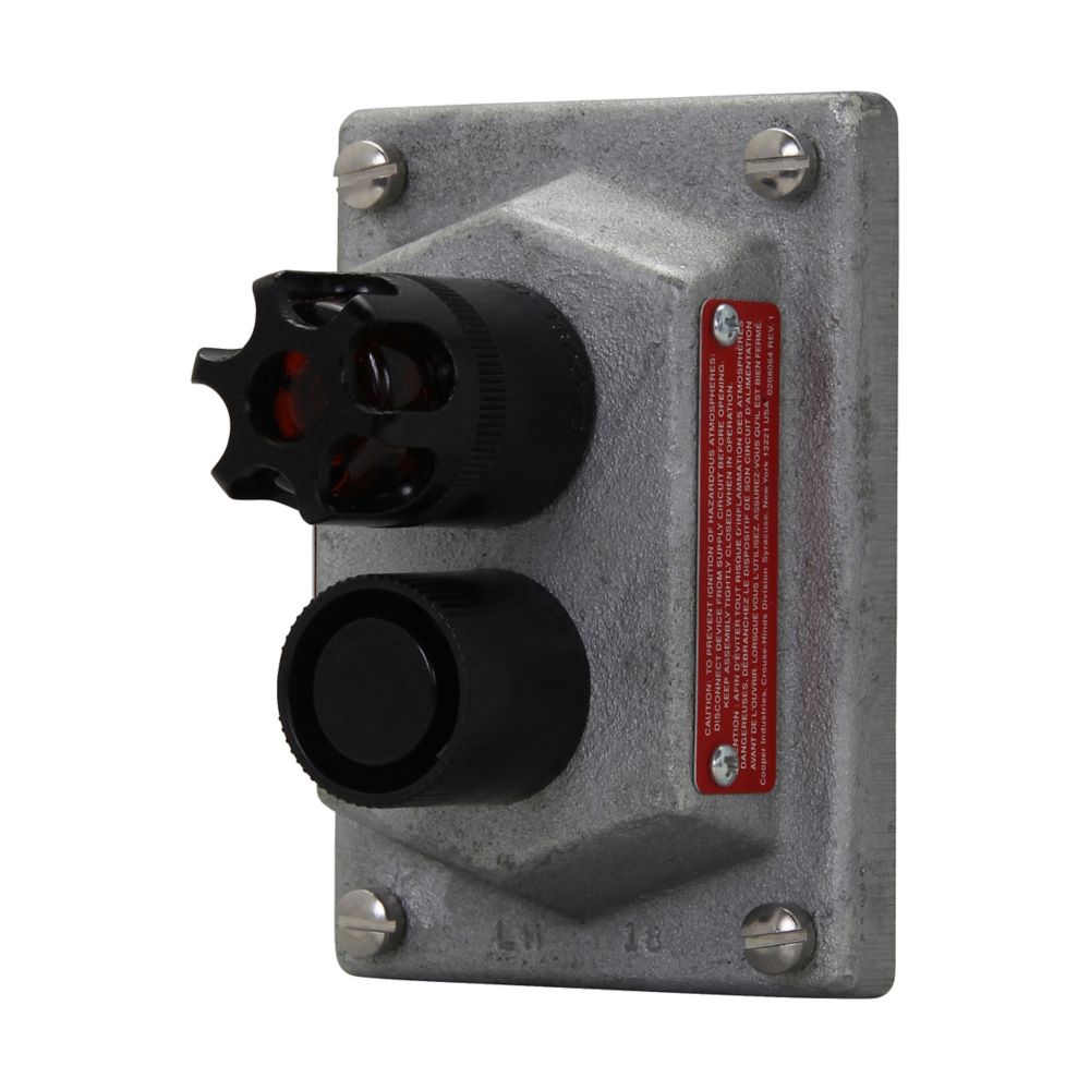 DSD958J1 - Eaton Crouse-Hinds Series - 10A 600 VAC Feraloy Iron Alloy DSD Pilot Light Cover and Device Sub-Assembly