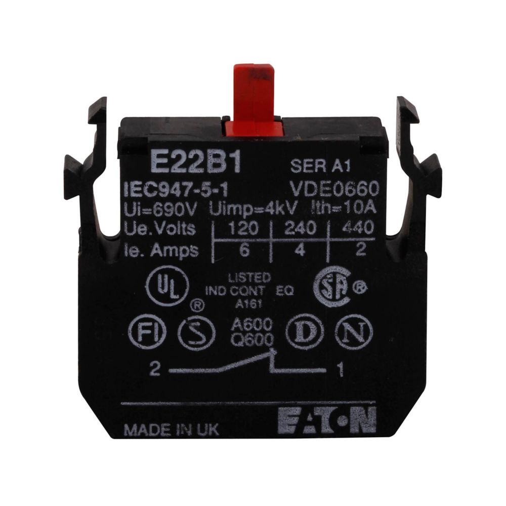 E22B1 - Eaton Cutler Hammer - E22 Pushbutton Contact Block