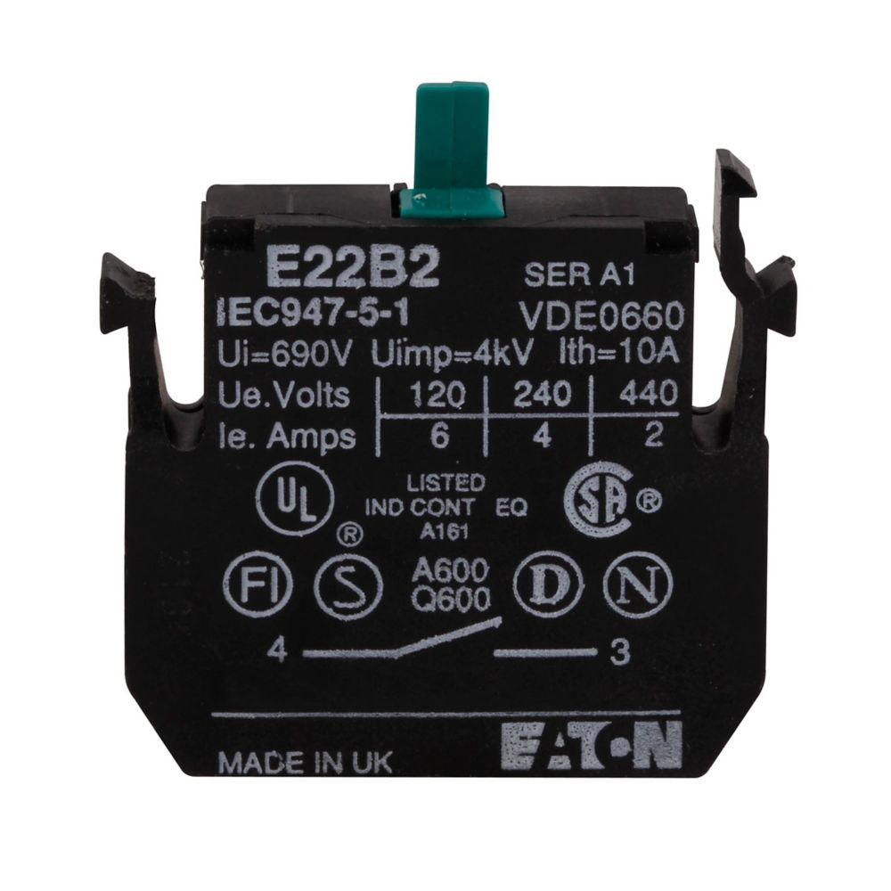 E22B2 - Eaton Cutler Hammer - E22 Pushbutton Contact Block