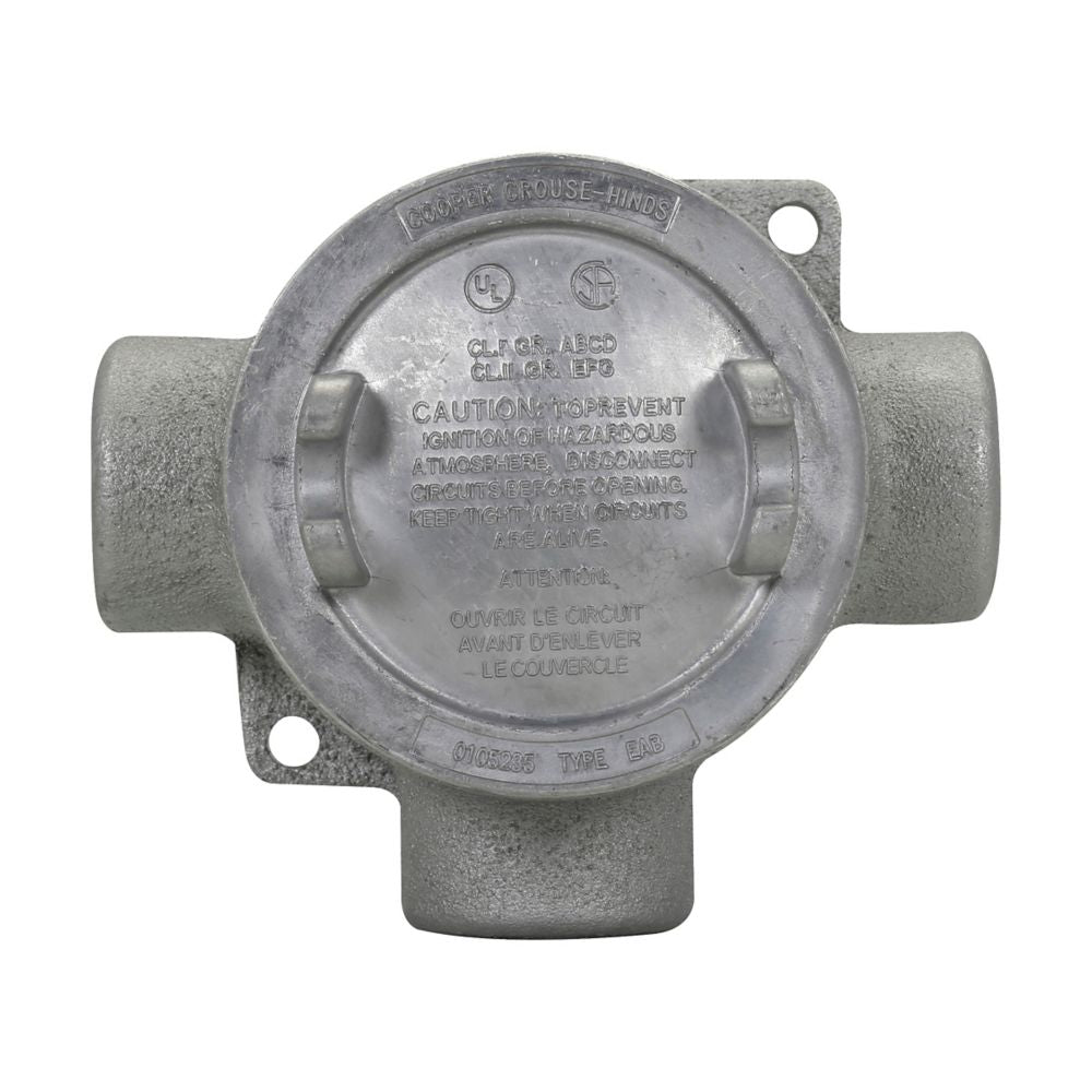 EABT16 - Eaton Crouse-Hinds Series - 1/2" Condulet EAB conduit outlet box with cover