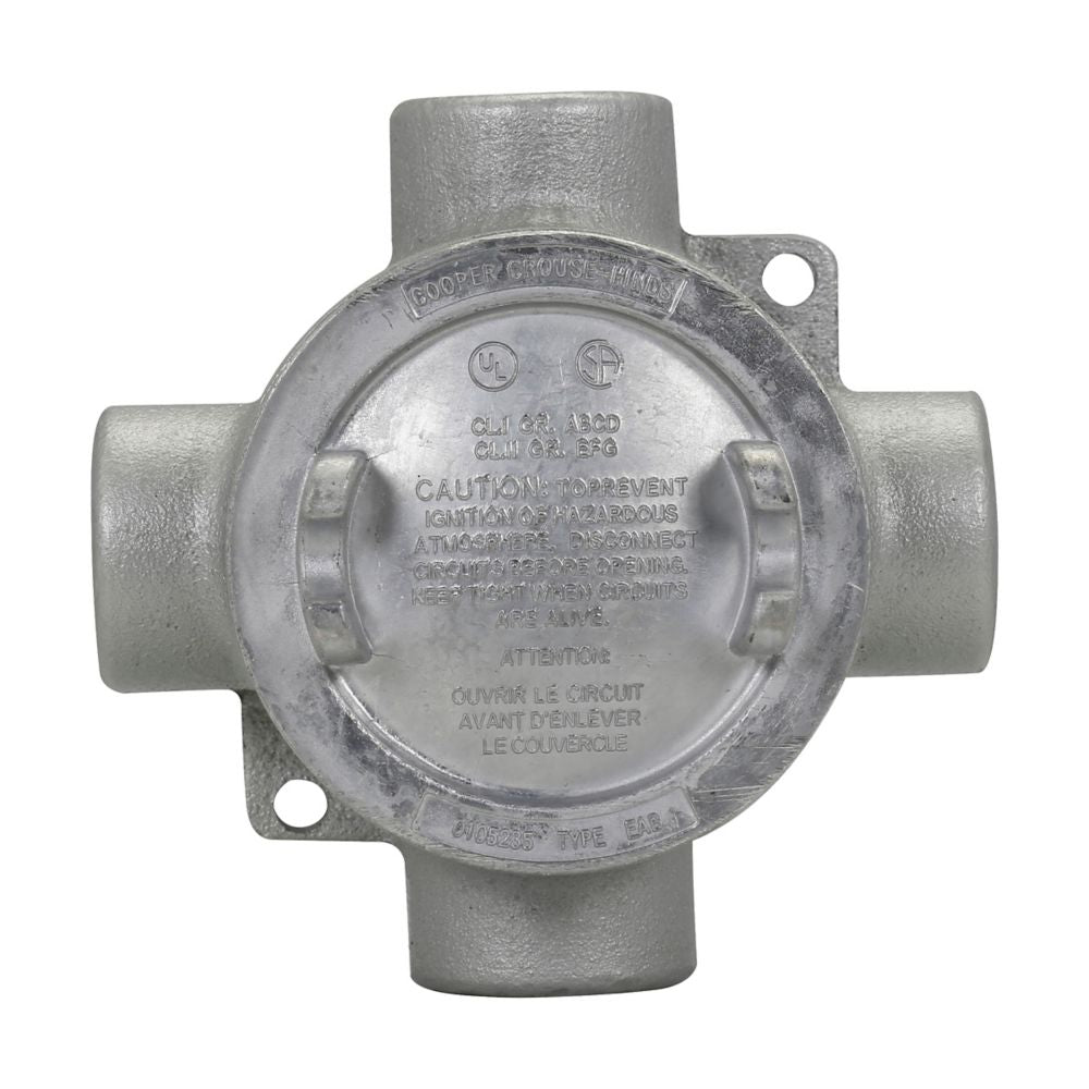EABX26 - Eaton Crouse-Hinds Series - 3/4" Condulet EAB conduit outlet box with cover