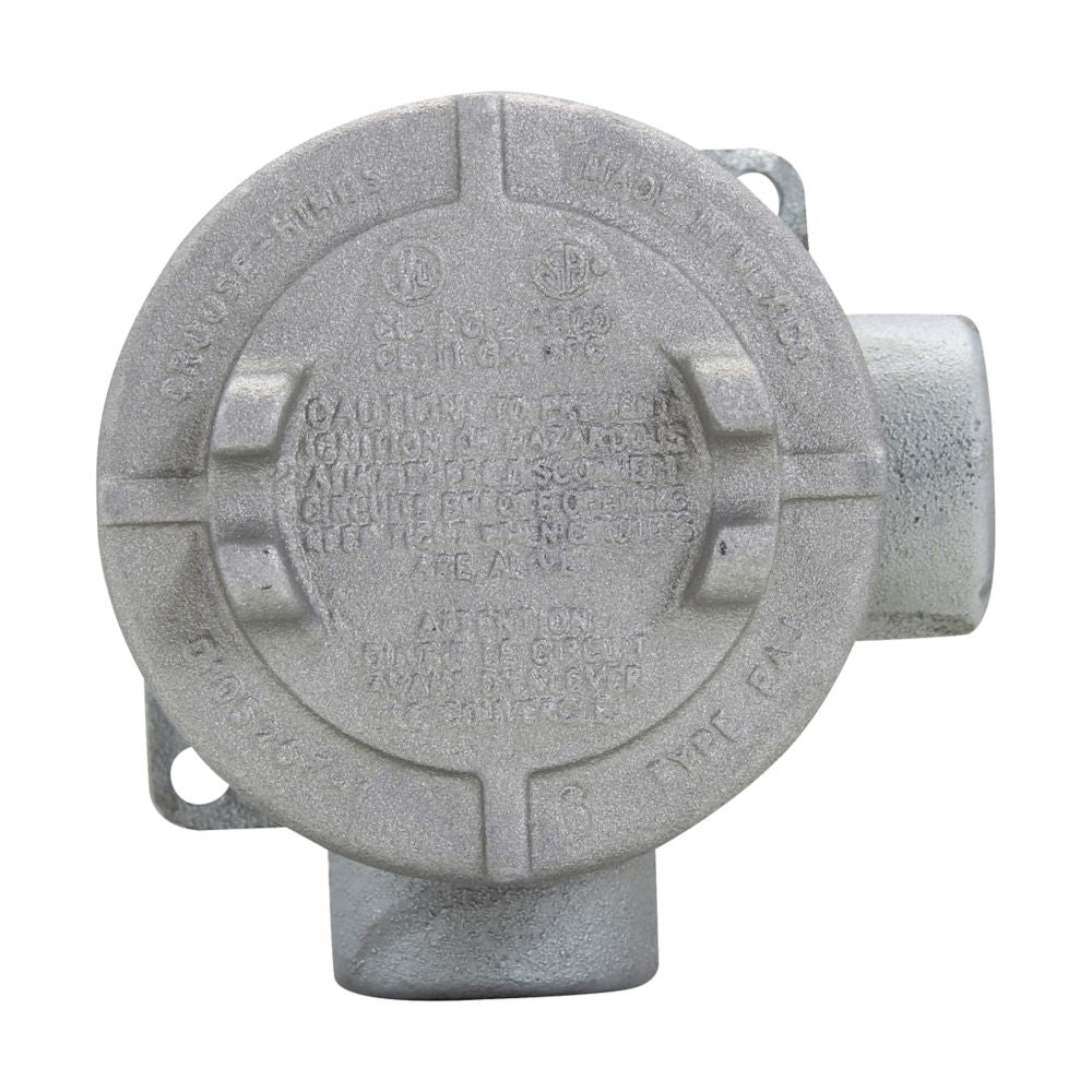 EAJL16 - Eaton Crouse-Hinds Series - 1/2" Condulet EAJ Conduit Outlet Box with Cover
