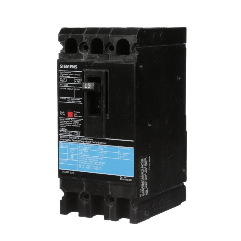 ED43B015L - Siemens - 15A 480V 3 Pole Circuit Breaker Lugs