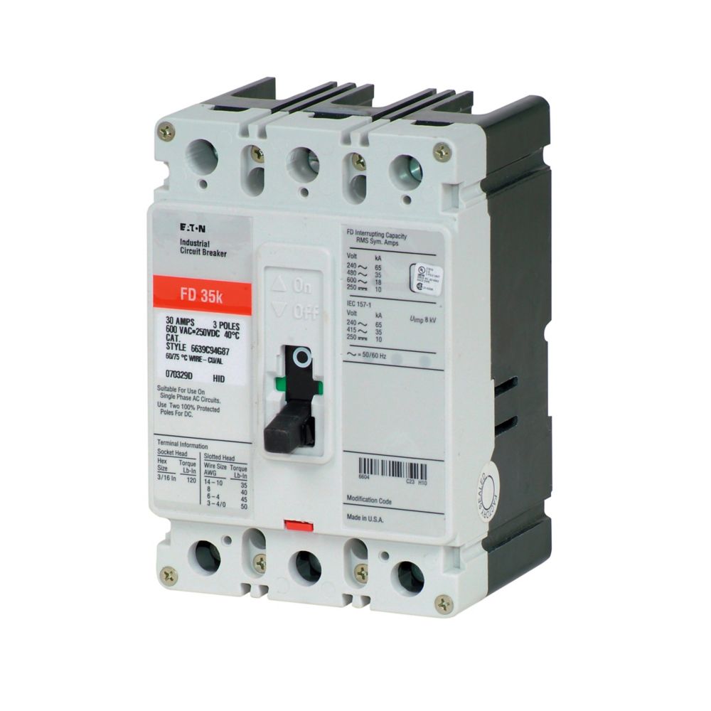 FD3060L - Eaton Cutler Hammer - 60A Series C Complete Molded Case Circuit Breakers