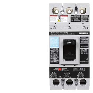FXD63B250 - Siemens - 250A 600V 3 Pole Bolt-On Circuit Breakers
