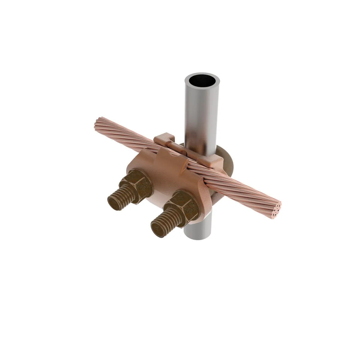 GAR1426 - Burndy - Fits 1/2" to 3/4" Pipe Bright Dipped Mechanical Grounding Connector